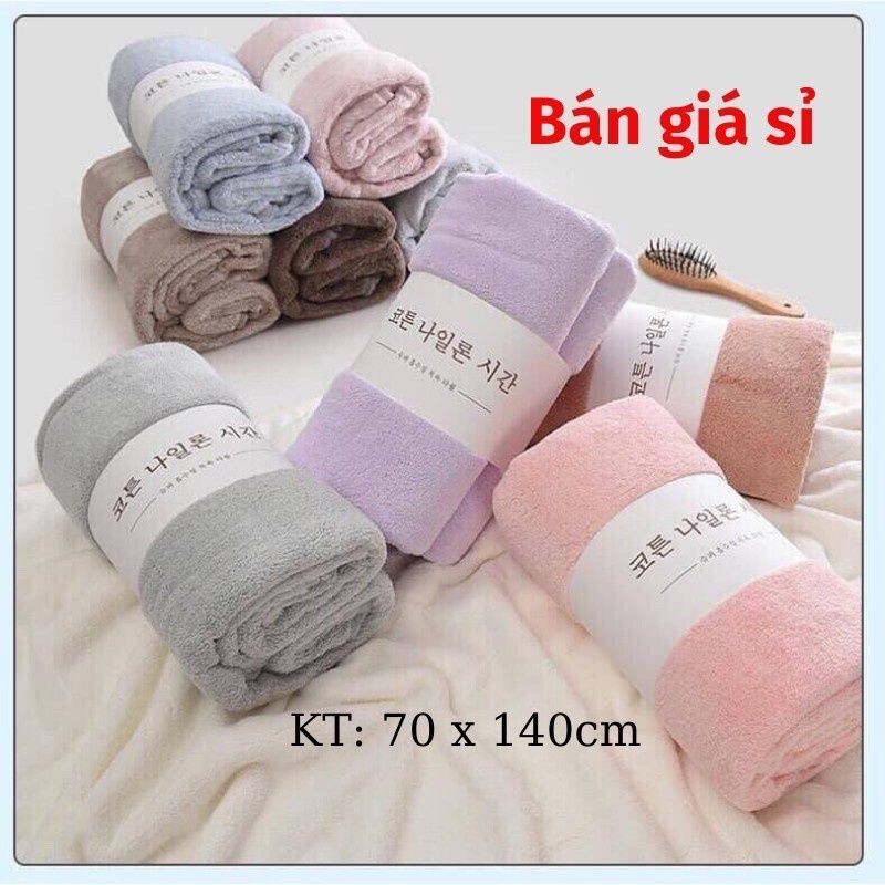🔥SỶ🔥 KHĂN TẮM HÀN QUỐC SIZE 70X140CM, SIÊU MỀM MỊN, NHIỀU MÀU SIÊU ĐẸP PHÙ HỢP CHO CẢ NGƯỜI LỚN VÀ TRẺ EM