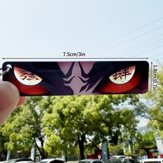 Demon Slayerr Keychain Anime Eyes Double Sided Light-Transmitting Keyring Acrylic Backpack Pendants Decor Charms Christm