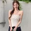 Sweet Polka Dot Fungus Edge Tube Top Vest Nữ Mùa hè Phong cách mới Pure Desire Phong cách ngắn Slim-fit Áo khoác ngoài quây Hot Girl Top