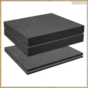 4 CÁI Pick Apart Foam Insert Pluck Pre Square Sheet Foam with Bottom Use for Board Game Box Cases Storage Drawer A
