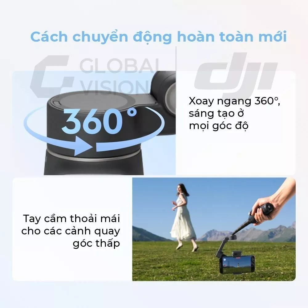 Gimbal chống rung điện thȯại DJI Osmo Mobile 8 có module/ Osmo Mobile 8 không có module - theo dõi chủ thể  - chính hãnġ
