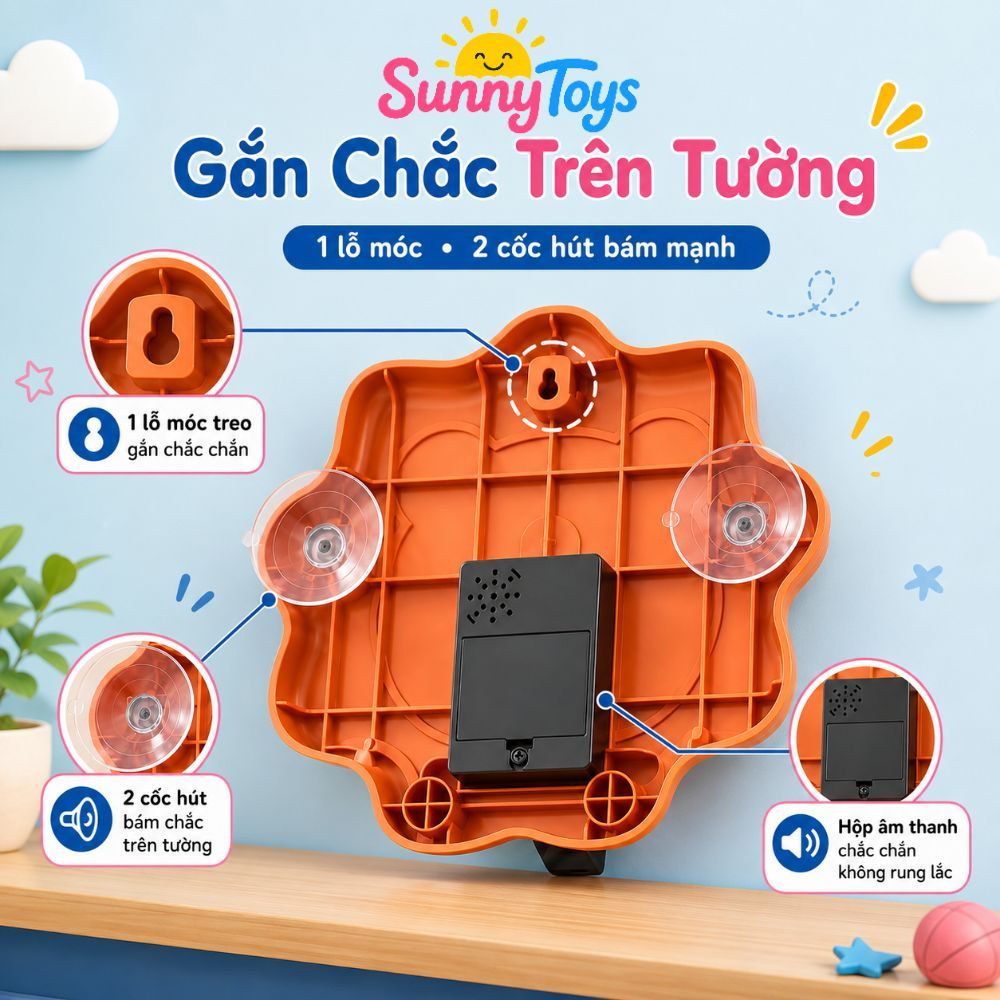 Đồ Chơi Bóng Rổ Tính Điểm SunnyToys - Bé Ném Bóng Vui Nhộn, Vận Động Ngay Tại Nhà