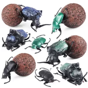 Máy trợ giảng Mô phỏng Động vật côn trùng hoang dã Mô hình đồ chơi Roach Shit Shell Lang Scarab Campus Đồ trang trí nhận thức Chiều cao 1,2cm