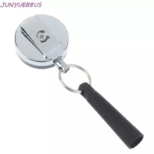 JUNYUE88US Giá đỡ kéo bút có thể thu vào, Bút chì bằng thép không gỉ hạng nặng Dây chống mất, Hộp đựng bút Silicon Dây móc chìa khóa đàn hồi Thợ mộc