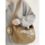 Túi vải phong cách Preppy dành cho nữ Túi Tote phù hợp thời trang dành cho học sinh Túi đựng thông thường dung tích lớn