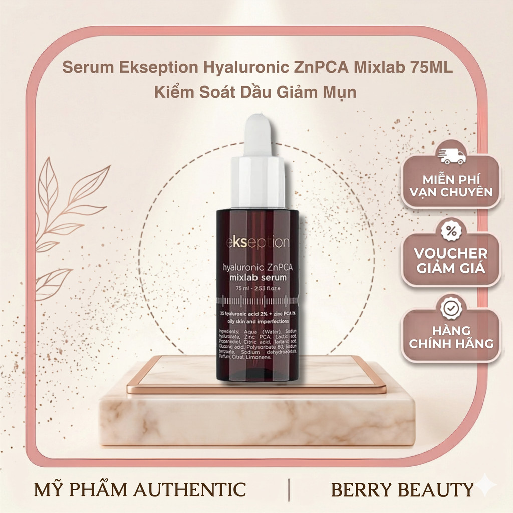 [HÀNG CÔNG TY] Serum Ekseption Hyaluronic ZnPCA Mixlab 75ML | Kiểm Soát Dầu Giảm Mụn