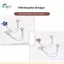 Springevenstar 1 Chiếc Hoa Trái Tim Từ Tính Có Thể Điều Chỉnh Chân Kẹp Cho Quần Pin Có Thể Thu Vào Chân Cố Định Quần Rời Nút Cho Quần Jean Springevenstar