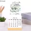 Lịch để bàn hoa nở tuyệt vời, có đế có thể tháo rời Công cụ lập kế hoạch hàng tháng Thẻ lịch hoa nở, Lịch để bàn đứng hình bình hoa sáng tạo cho gia đình