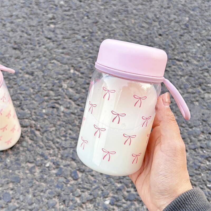 CANAMEK Nơ Nhựa Cốc Nước Sinh Viên Di Động Lạnh Uống Cà Phê Nước Sữa Di Động Dung Tích Lớn Cốc Nước CSF