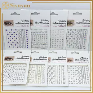 Siyuyan 1 Tờ Mắt Cơ Thể Mặt Đá Quý Ngọc Trai Kim Cương Giả Stiers Tự Dính Pha Lê Cầu Vồng Trang Điểm Kim Cương Trang Trí Mặt Stier VN