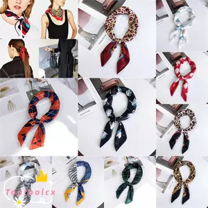 Khăn quàng cổ vuông TOPTOOLCX Khăn choàng đa năng Khăn choàng in họa tiết da báo