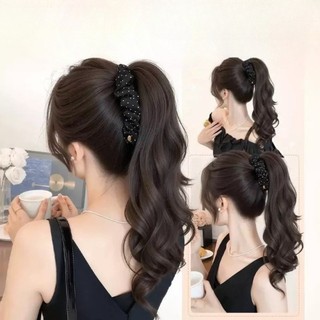 Hululu / Phong Cách Mới Tóc Giả Đuôi Ngựa Tóc Giả Chấm Bi Chuối Kẹp Khí Quyển Sóng Lớn Uốn Kẹp Tăng Âm Lượng Tóc Tóc Tóc Giả Đuôi Ngựa