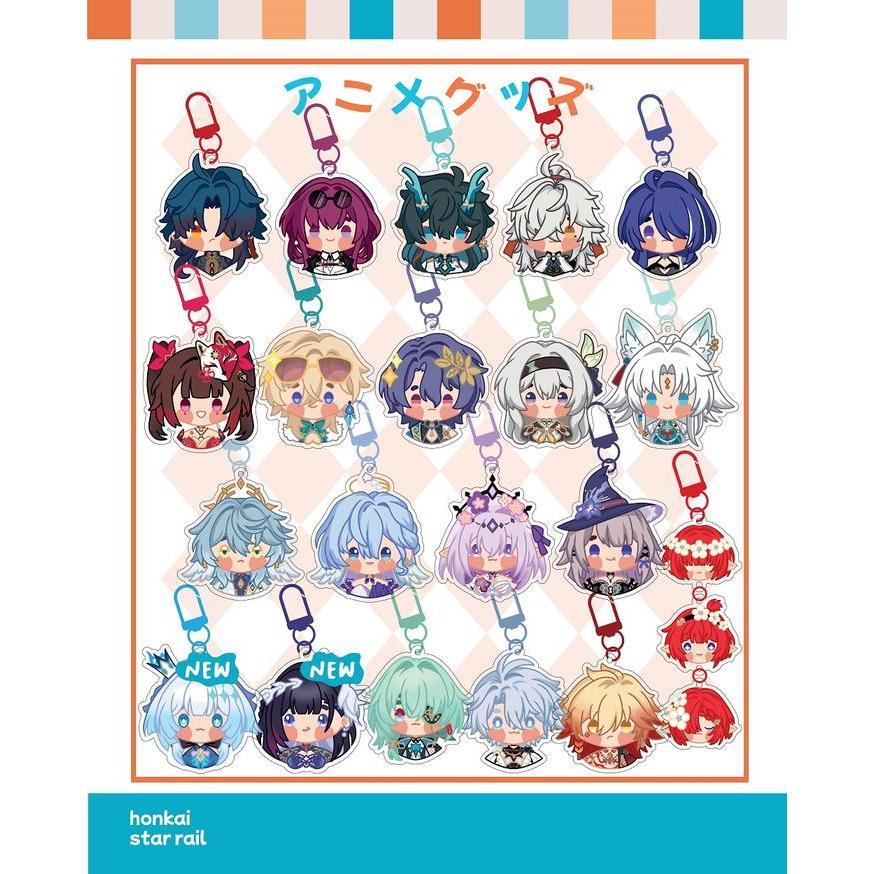ANIMEGUZZU HONKAI STAR RAIL KEYCHAIN - HSR - GANTUNGAN KUNCI HONKAI STAR RAIL FANMERCH - BLADE