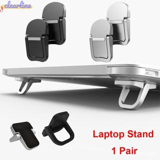 CLEARLINE 1 Cặp Giá đỡ máy tính xách tay, Giá đỡ máy tính xách tay hợp kim nhôm vô hình, Giá đỡ làm mát đa năng chống trượt có thể gập lại cho / Dell /