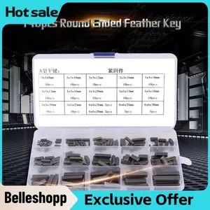 Belleshopp Yosoo 140 Chiếc Thép không gỉ Song Song Chìa Khóa Cổ Assortment Bộ Đầu Tròn Ổ Trục Phím 8mm 10mm 12mm 16mm 20mm 25mm 30mm