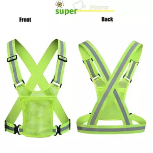 AN.MART 4 Màu Unisex Light Áo Vest An Toàn Tầm Nhìn Cao Có Túi Bảo Quản Xây Dựng Ban Đêm Đi Xe Đạp Áo Giao Thông Chạy Làm Việc VN