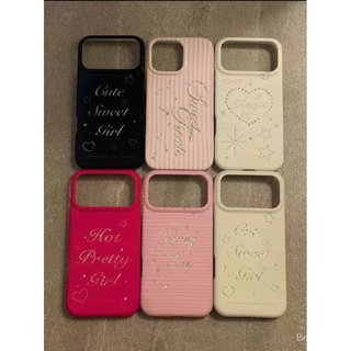Ốp Điện Thoại Thích Hợp Cho iPhone Laser Sáng Bóng Độc Đáo Tiếng Anh iPhone17Pro / 16 / 15 / 14 Ốp Điện Thoại 13 Bé Gái 12 Niche 11 Vỏ Bảo Vệ Tính Khí 6WHX
