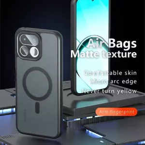 Ốp Lưng Cho Realme 16T Matte Họa Tiết Túi Khí Thu Hút Từ Tính Không Bao Giờ Biến Màu Vàng Chống Rơi Vỏ Điện Thoại