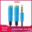 Apill Cáp chia âm thanh Cuifati 3,5 mm Tai nghe cặp đôi hợp kim nhôm có Mic mở rộng Bộ chuyển đổi Aux Nghe nhạc cùng nhau cho điện thoại Máy tính xách tay 30 cm Màu đen (Đen)