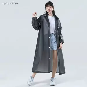 Áo mưa dài một mảnh có mũ trùm đầu dành cho người lớn Áo mưa chống nước cho nam và nữ có thể tái sử dụng Áo mưa trong suốt du lịch ngoài trời [VN]