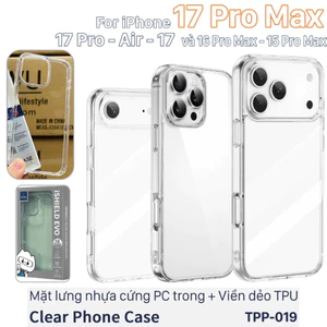 Ốp Lưng WiWU TPP-109 iShield Evo Lưng Cứng Trong Viền Dẻo Chống Sốc iPhone 17 Pro Max / 16 Pro Max