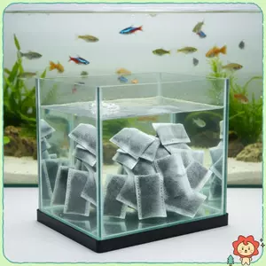 Bộ lọc bể cá Túi than hoạt tính 10 20 40 chiếc Máy đánh bóng nước cao cấp Loại bỏ tạp chất và tăng cường độ rõ ràng cho thiết lập bể cá gia đình