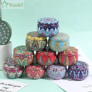 Giá đỡ bộ dụng cụ làm nến YUUKII, Hộp thiếc hình trống thiếc, Hộp bánh quy kẹo cung cấp bữa tiệc