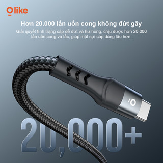 Olike D102 Cáp Sạc Nhanh Type-C/ Lightning /Micro USB/USB-A 60W/100W, Dây Sạc Nylon Bện Cho iPhone Samsung Xiaomi OPPO