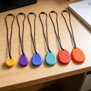6 Miếng Có Họa Tiết Đá Silicon Tròn Dây Cảm Giác Đá Căng Thẳng Đồ Chơi Dễ Dàng Làm Sạch Không Cho Fidgeting