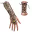 LUImo Gothic Steampunk Ren Cuff Găng Tay Không Ngón Tay Ấm Cánh Tay Vòng Tay Vàng SBS