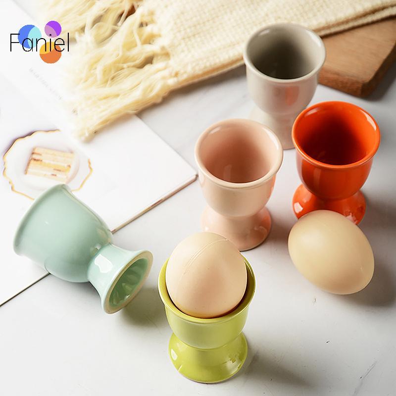 < shicong222 > Cốc đựng trứng bằng gốm Màu kẹo Cốc phục vụ sáng tạo cho nhà bếp Cốc đựng trứng ăn sáng Tiệc cung cấp trứng mới