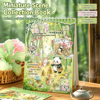 ENWEI 37 Cái [Blooming Meadow Art Series] Nhãn dán phong cảnh Mục vụ Nông nghiệp Hoa anh đào Cây hoa hình hoa anh đào Trang trí tạp chí