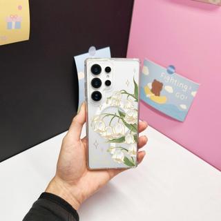 Dành Cho Samsung s26 Ultra S25 FE S25 Ultra Ốp Lưng S24 Ultra S24 FE Hoạt Hình Dễ Thương A56 17 16 15 14 13 12 pro max Từ S23 Hoa Trong Suốt Siêu Cứng Và Lá