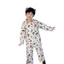Bộ đồ ngủ gạc hai lớp thoáng khí dành cho trẻ em Áo Cardigan dài tay dành cho cha mẹ và con cái