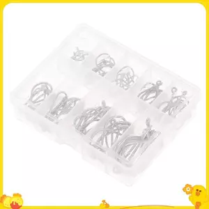 100 Cái / hộp Móc Câu Cá Thép Carbon Vòng Tròn Đơn Móc Câu Cá Phụ Kiện