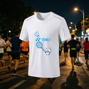 Yonex Cầu Lông Tay Ngắn Mùa Hè Chạy Xe Đạp Nhanh Khô Tay Ngắn Lưới Nhẹ Áo Thun Lụa Băng