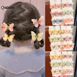 KUZHEN Bướm Nhiều Màu Sắc Kẹp Tóc Cô Gái Kẹp Tóc Barrettes Nữ Ngọt Ngào Tóc Trang Trí Cầu Vồng Mũ Phụ Kiện Tóc Thời Trang HOT