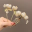 Hanfu Mới Phong Cách Trung Hoa Mộc Lan Kẹp Tóc Nữ Bước Lắc Tua Rua Cao Cấp Kẹp Tóc Ánh Sáng Sang Trọng Retro Sườn Xám Phong Cách Trung Hoa Phụ Kiện Tóc