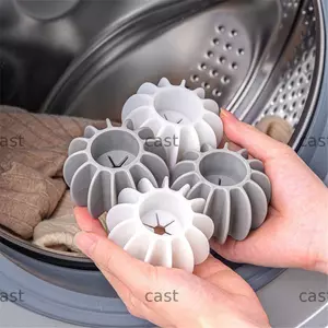 CAST 2 Chiếc Sản Phẩm Giặt Sạch Sản Phẩm Gia Đình & Sinh Hoạt Sấy Giặt Phụ Kiện Cho Máy Giặt Mèo Bắt Tóc Máy Làm Mềm Vải Có Thể Tái Sử Dụng