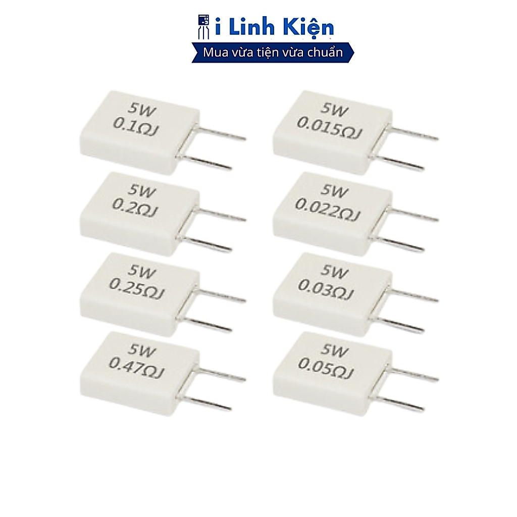 Điện trở sứ 5W 0.05R-0.5R 5% BPR56 chân đứng ilinhkien