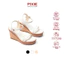 Giày Sandal Nữ Đế Xuồng 9cm Quai Ngang Pixie H100