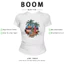 BOOM Áo Baby Tee Nữ Cotton Ôm Body-Áo Thun Ngắn Tay Y2K In Hình PhongCách Mùa Hè, Cổ Tròn Hàng Đầucách hàn quốc phong496