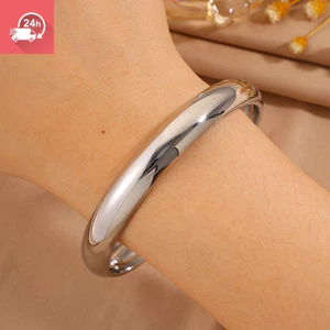 Vòng tròn trơn mịn thời trang đơn giản cổ điển thích hợp cá tính Vòng tay đóng cao cấp đa năng