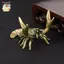 Đồng Chắc Chắn Crayfish Trang Trí Vintage Động Vật Bút Để Bàn Trang Trí Thủ Công Bộ Sưu Tập Tôm Hùm Các Bức Tượng Trà Thú Cưng ELWW