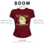 BOOM Áo Baby Tee Nữ Cotton Ôm Body-Áo Thun Ngắn Tay Y2K In Hình PhongCách Mùa Hè, Cổ Tròn Hàng Đầucách hàn quốc phong536