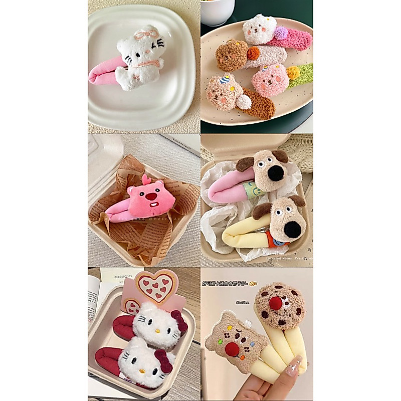 CÁC MẪU TÁCH KẸP TÓC TO HOTTEND DỄ THƯƠNG (HELLO KITTY, GẤU, CHÓ, LOOPY…)🌟