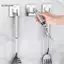 GCDHome Thép không gỉ Tự Dính Móc Treo Tường 5 / 10 Cái Chịu Lực Chống Thấm Nước Chống Đục Lỗ Cho Phòng Tắm Treo Loofah Phụ Kiện Tắm HOT