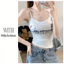 Milyfashion Ren Khâu Tinh Khiết Desire In Chữ Sling Slim-fit Ôm Hơn Nhìn Với Miếng Lót Ngực Phù Hợp Với Áo Ngắn Top P5