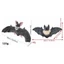 QEARY Halloween Thú Nhồi Bông, Bông PP Siêu Mềm Đáng Yêu Cánh Lớn Dơi, Thực Tế Trải Đôi Cánh Xám Lông Tơ Trang Trí Nhà Trang Trí Tiệc