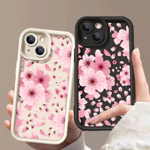 Retro PInk Hoa Anh Đào Vỏ Cho Infinix Hot 70 60 50PRO GT 30 Pro Note 60 50 40 Pro Smart 20 10 Plus Ốp Silicon Mềm Chống Sốc